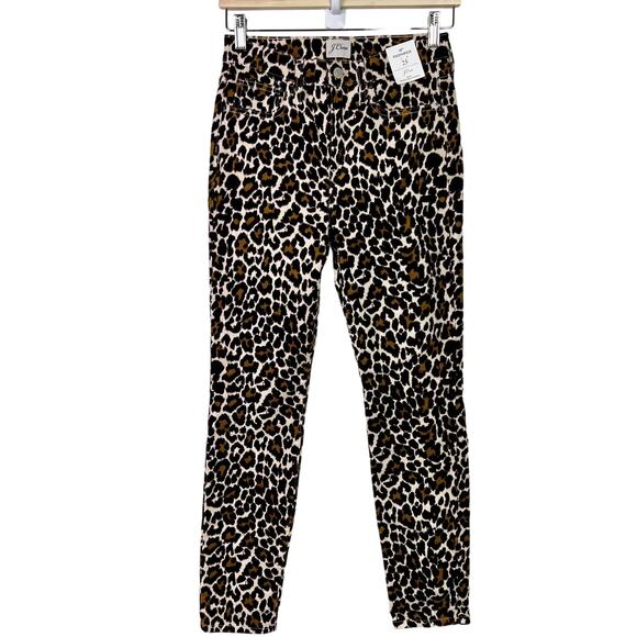 J. Crew Women's 10" Toothpick Corduroy Leopard Animal Print Jeans Size 25 NWT - Picture 8 of 9
